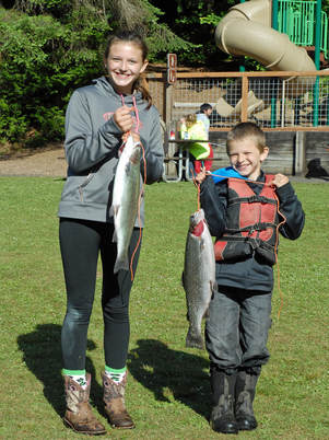 Picture of kids with their fish